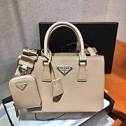 PRADA MINI Galleria Saffiano Leather Bag Cameo Beige 1BA296 23 x 16.5 x 10 cm - 1