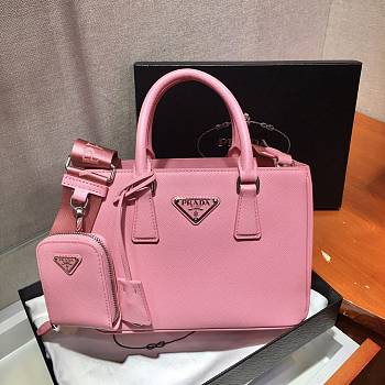PRADA MINI Galleria Saffiano Leather Bag Pink 1BA296 23 x 16.5 x 10 cm