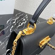 PRADA Symbole Saffiano Leather Symbole Bag Black 1BN021 20 × 15 × 5 cm - 6