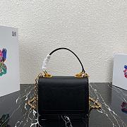 PRADA Symbole Saffiano Leather Symbole Bag Black 1BN021 20 × 15 × 5 cm - 4