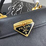 PRADA Symbole Saffiano Leather Symbole Bag Black 1BN021 20 × 15 × 5 cm - 2