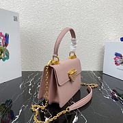 PRADA Symbole Saffiano Leather Symbole Bag Pink 1BN021 20 × 15 × 5 cm - 4