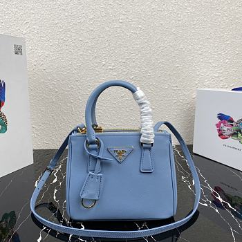 PRADA MICRO Galleria Saffiano Leather Bag Light Blue 1BA906 20 x 15 x 9.5 cm