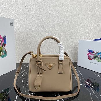 PRADA MICRO Galleria Saffiano Leather Bag Beige 1BA906 20 x 15 x 9.5 cm