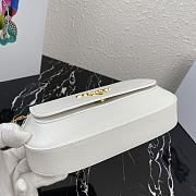 PRADA Saffiano Leather Shoulder Bag Golden Metal White 1BD275 22 x 14 x 6.5 cm - 6