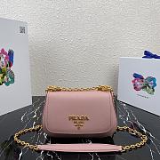 PRADA Saffiano Leather Shoulder Bag Golden Metal Pink 1BD275 22 x 14 x 6.5 cm - 1