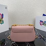 PRADA Saffiano Leather Shoulder Bag Golden Metal Pink 1BD275 22 x 14 x 6.5 cm - 5