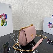 PRADA Saffiano Leather Shoulder Bag Golden Metal Pink 1BD275 22 x 14 x 6.5 cm - 4