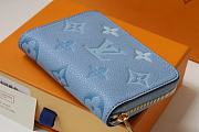 LOUIS VUITTON ZIPPY COIN PURSE By The Pool Monogram Pattern Blue M80408 11 x 8.5 x 2 cm - 6