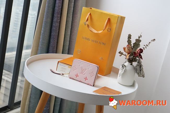 LOUIS VUITTON ZIPPY COIN PURSE By The Pool Monogram Pattern Pink M80408 11 x 8.5 x 2 cm - 1