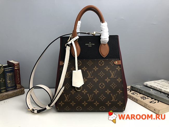 LOUIS VUITTON FOLD TOTE MM Monogram Canvas Purple And Black M45409 23 x 28 x 19 cm - 1