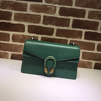 GUCCI SMALL Dionysus Shoulder Bag Leather Green 400249 28 x 18 x 9 cm