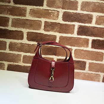 GUCCI MINI Jackie 1961 Shoulder Bag Leather Red 637091 19 x 13 x 3 cm