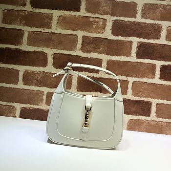 GUCCI MINI Jackie 1961 Shoulder Bag Leather White 637091 19 x 13 x 3 cm