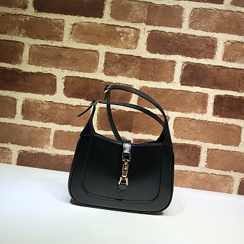 GUCCI MINI Jackie 1961 Shoulder Bag Leather Black 637091 19 x 13 x 3 cm