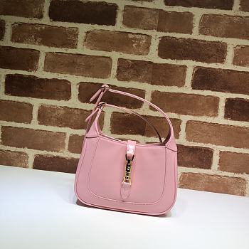 GUCCI MINI Jackie 1961 Shoulder Bag Leather Pink 637091 19 x 13 x 3 cm