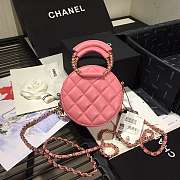 CHANEL Woven Chain Handle Round Bag Pink AP1176  2 x 12 x 5 cm - 2