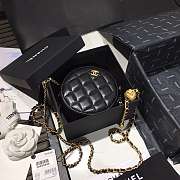 CHANEL Quilted Pearl Crush Round Bag Black AS1449 12 x 12 x 4.5 cm - 5