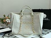 CHANEL Deauville Tote Bag White 38 cm - 1