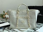 CHANEL Deauville Tote Bag White 38 cm - 5