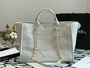 CHANEL Deauville Tote Bag White 38 cm - 4