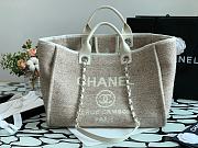 CHANEL Deauville Tote Bag Grey 38 cm - 5