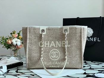 CHANEL Deauville Tote Bag Grey 34 cm