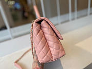 CHANEL SMALL Coco Handle Bag Grained Leather Pink A92991 28 cm - 6