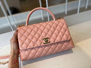 CHANEL SMALL Coco Handle Bag Grained Leather Pink A92991 28 cm - 2