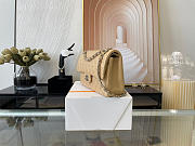 CHANEL Classic Double Flap Bag Lambskin Beige A01112 25.5 cm - 4