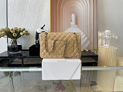 CHANEL Classic Double Flap Bag Lambskin Beige A01112 25.5 cm - 5