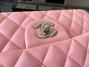 CHANEL Classic Double Flap Bag Lambskin Light Pink A01112 25.5 cm - 6