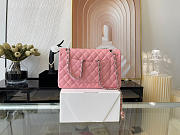 CHANEL Classic Double Flap Bag Lambskin Light Pink A01112 25.5 cm - 3