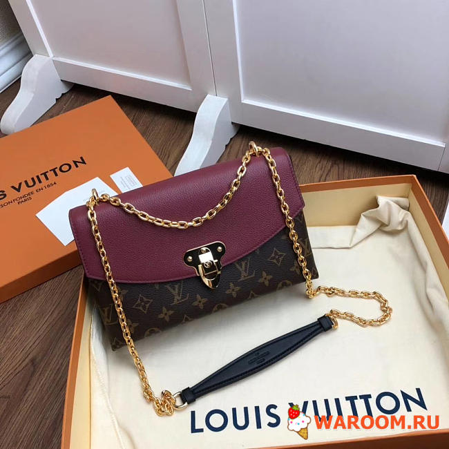 LOUIS VUITTON SAINT-PLACIDE Monogram Canvas And Leather Bordeaux M43715 26 x 16 x 7 cm - 1