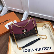 LOUIS VUITTON SAINT-PLACIDE Monogram Canvas And Leather Bordeaux M43715 26 x 16 x 7 cm - 1