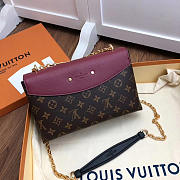 LOUIS VUITTON SAINT-PLACIDE Monogram Canvas And Leather Bordeaux M43715 26 x 16 x 7 cm - 6
