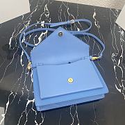 PRADA MINI Saffiano Leather Bag Astral Blue 1BP020 20 x 12 x 4 cm - 5