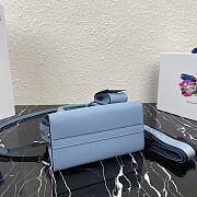 PRADA Saffiano Leather Monochrome Bag Astral Blue 1BA269 22 x 16.5 x 11.5 cm - 3