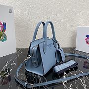 PRADA Saffiano Leather Monochrome Bag Astral Blue 1BA269 22 x 16.5 x 11.5 cm - 2