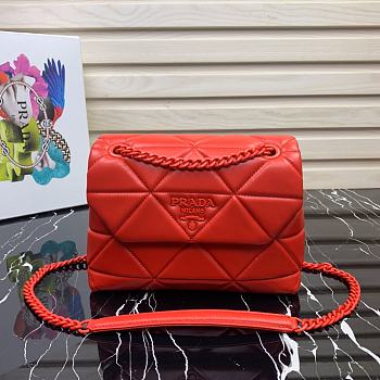 PRADA SMALL Spectrum Nappa Leather Bag Red 1BD233 23 x 17 x 8 cm