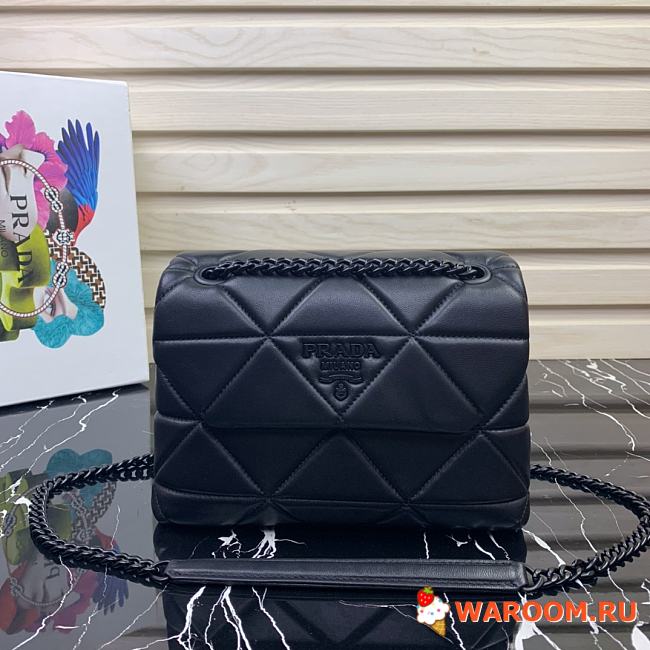 PRADA SMALL Spectrum Nappa Leather Bag Black 1BD233 23 x 17 x 8 cm - 1