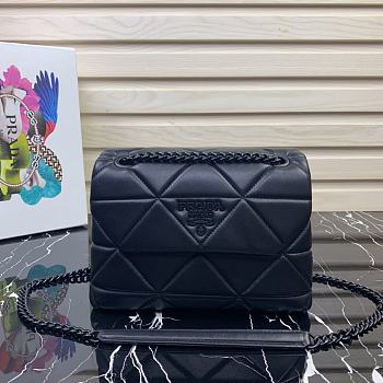 PRADA SMALL Spectrum Nappa Leather Bag Black 1BD233 23 x 17 x 8 cm