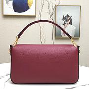 FENDI LARGE 1997 BAGUETTE Leather Burgundy 33 x 18 x 5.5 cm  - 6