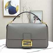 FENDI LARGE 1997 BAGUETTE Leather Grey 33 x 18 x 5.5 cm  - 1