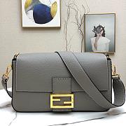 FENDI LARGE 1997 BAGUETTE Leather Grey 33 x 18 x 5.5 cm  - 5