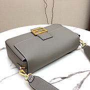 FENDI LARGE 1997 BAGUETTE Leather Grey 33 x 18 x 5.5 cm  - 4