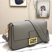 FENDI LARGE 1997 BAGUETTE Leather Grey 33 x 18 x 5.5 cm  - 2