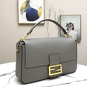 FENDI LARGE 1997 BAGUETTE Leather Grey 33 x 18 x 5.5 cm  - 3