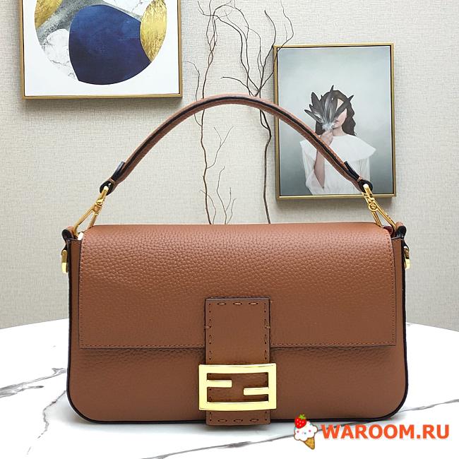 FENDI MEDIUM 1997 BAGUETTE Leather Brown 26 x 14 x 4 cm  - 1