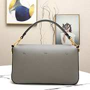 FENDI MEDIUM 1997 BAGUETTE Leather Grey 26 x 14 x 4 cm  - 4